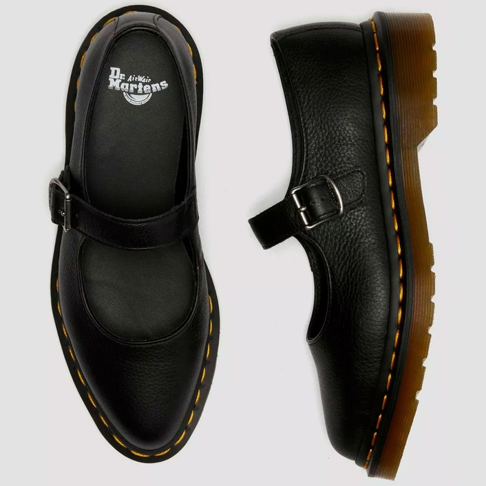Dr. Martens Mary Jane Ballet Flats Elphie Virginia Women's Black 40685001