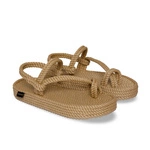 Bohonomad Hawaii Platform Rope Sandal - Beige