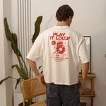 Kaotiko T-shirt Camiseta Play It Loud Organic Cotton White AR047-01S-G002