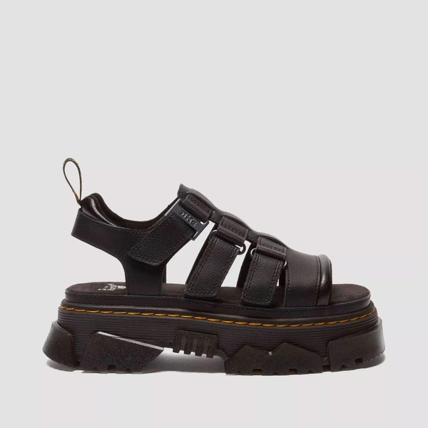Dr. Martens Platform Sandals Mattison 3 Strap Women's Black 40891001