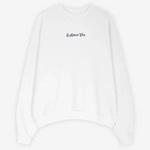 Kaotiko La Dolce Vita Organic Cotton White Sweatshirt AR016-01S-G002