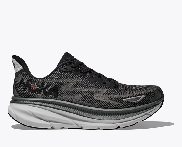 HOKA Clifton 9 Men's Running Shoes Black / Outer Orbit