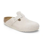 Birkenstock Boston Soft Footbed Suede Leather Unisex W Antique White 1027693 (Narrow)