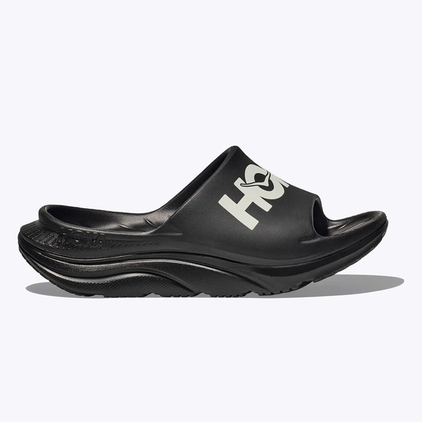 HOKA Ora Athletic Slide Unisex Recovery Slides Black / White
