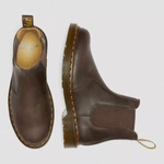 Dr. Martens Chelsea boots 2976 Yellow Stitch Crazy Horse dark brown 27486201