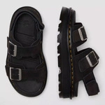 Dr. Martens Platform Sandals Zebzag Suede Women's Black 42689001