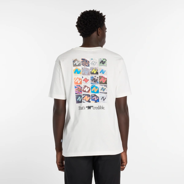 New Balance Men's White T-shirt MT6161TQSST