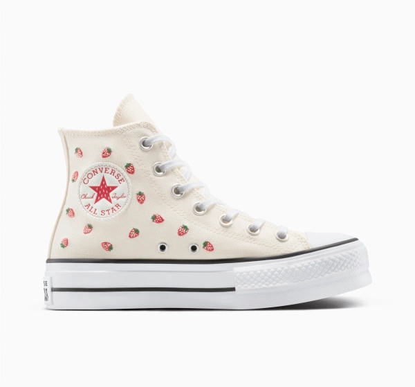 Converse Chuck Taylor All Star Lift Platform Embroidered Strawberries A14934C