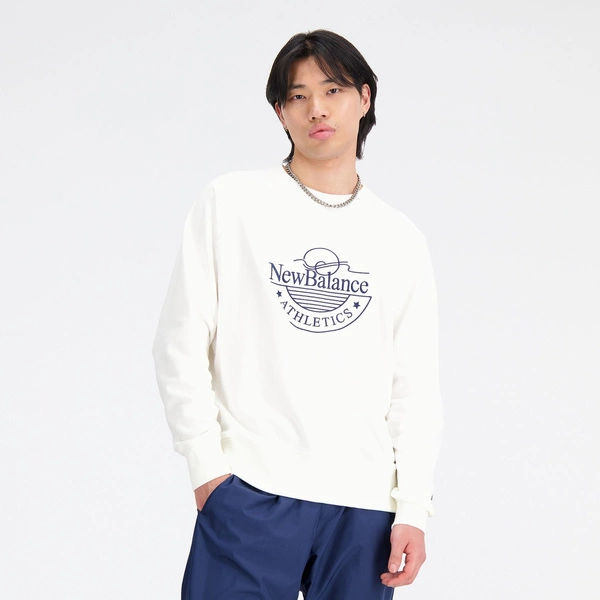 New Balance BLUZA ATHLETICS GRAPHIC CREWNECK MT33506SST