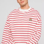 Kaotiko Red Heart Stripes Sweatshirt AL010-03-G002