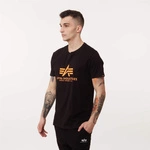 Alpha Industries BASIC T-SHIRT NEON PRINT BLACK/ORANGE