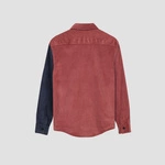 Kaotiko Burgundy / Navy Valley Corduroy Shirt