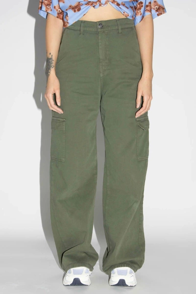 Kaotiko Army Wide Leg Cargo Trousers