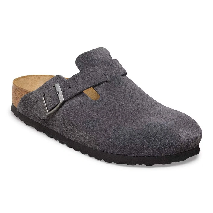 Birkenstock Boston Suede Leather Charcoal 1031678 (Narrow)