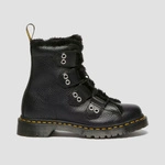 Dr. Martens women's fur-lined boots 1460 Milled Nappa black 31876001