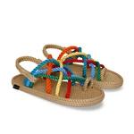 Bohonomad Cape Point Rope Sandal – Beige/Multi