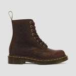 Dr. Martens women's boots 1460 Pascal Deboss Floral Crazy Horse dark brown 43276200