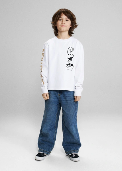 Coalition CLTN SK8 K LG Kids' Long Sleeve T-shirt – white