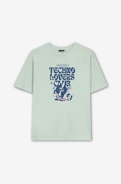 Kaotiko Washed Techno Lovers Club Apple Green T-shirt AP064-01-G002