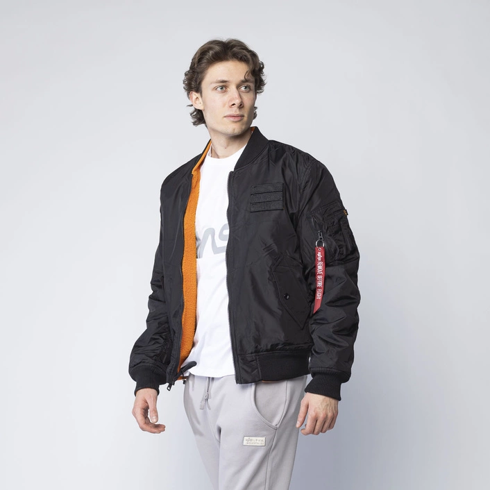 Alpha Industries MA-1 FLC Revisible JACKET BLACK/ORANGE