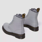 Dr. Martens fur-lined boots 1460 Serena Virginia light grey 31301775