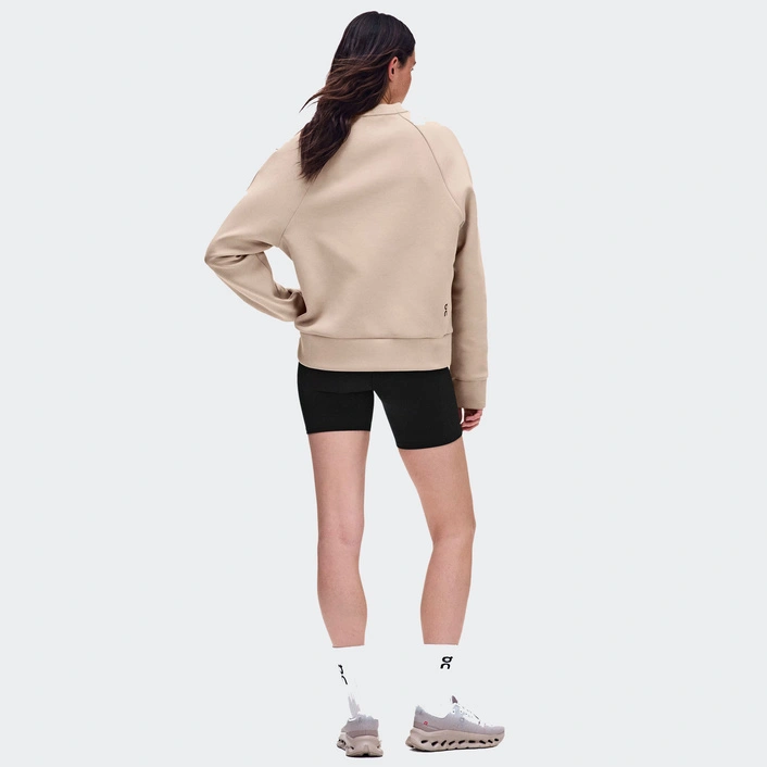 On Women's Sweatshirt Focus Tech Crew Desert 1WF30380603