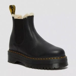 Dr. Martens fur-lined platform Chelsea boots 2976 Quad Pisa black 25635001