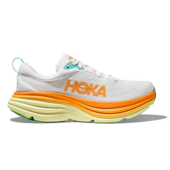 Hoka MEN'S BONDI 8 BLANC DE BLANC/SOLAR FLARE