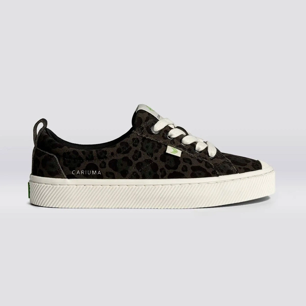 Cariuma W Oca Low Suede Black Jaguar Print