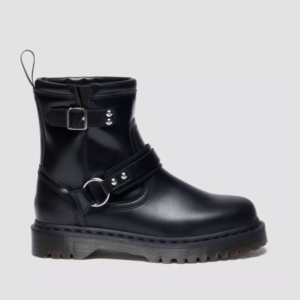 Dr. Martens Anistone Harness Orleans Leather Biker Boots 42583001