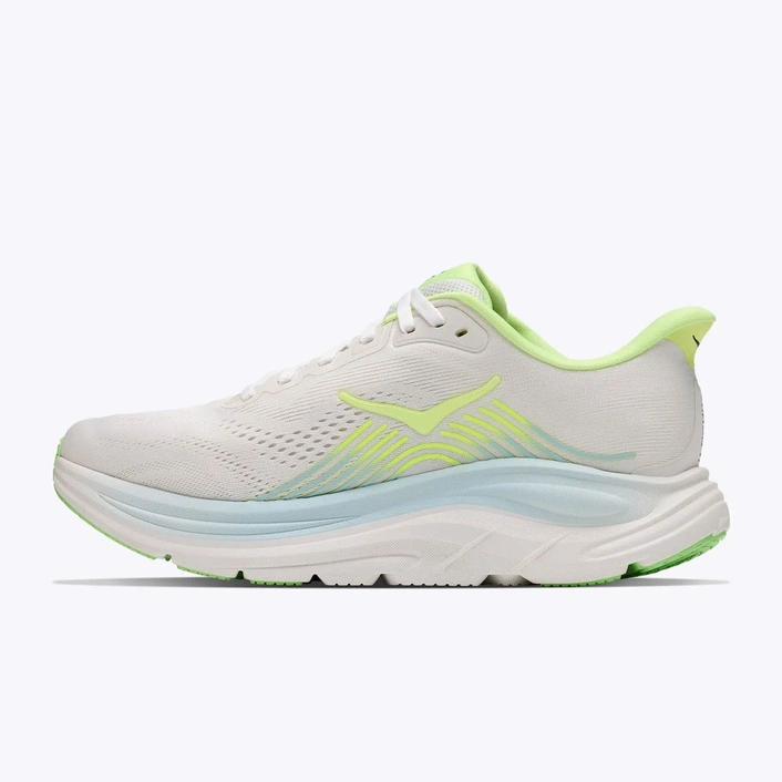 HOKA Clifton 11 Women's Running Shoes Frost/Neon Yuzu