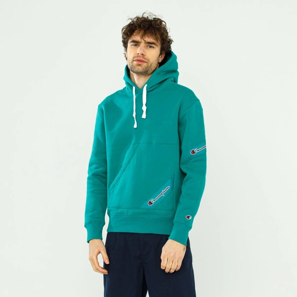 Champion ASYMMETRIC POCKET HOODIE BRIGHT GREEN