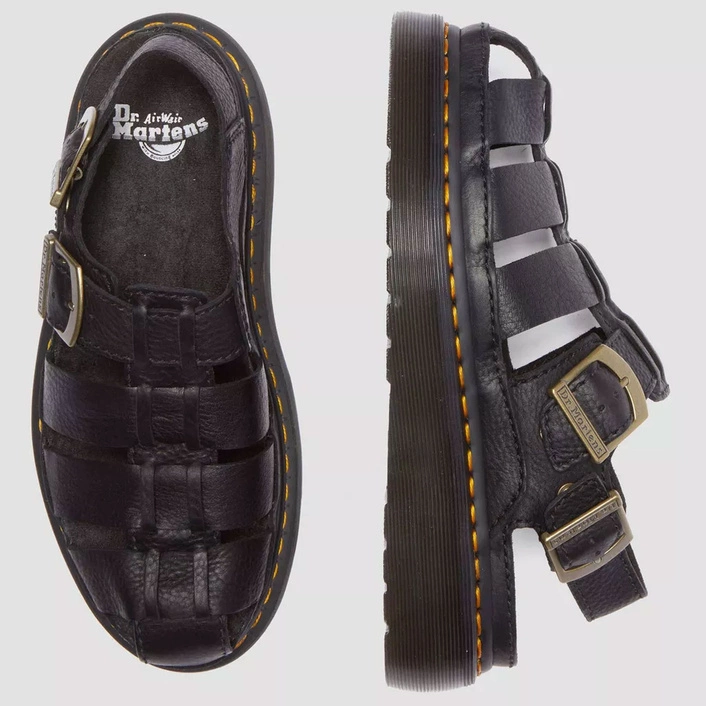 Dr. Martens Fisherman Sandals Wrenlie Grizzly Black 31524001