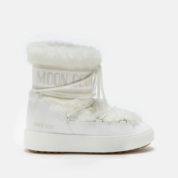 MOON BOOT LTRACK LOW WHITE FAUX-FUR BOOTS 80D2450130A001