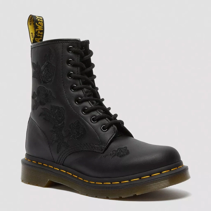 Dr. Martens boots 1460 Vonda Mono Floral with embroidery black 24985001