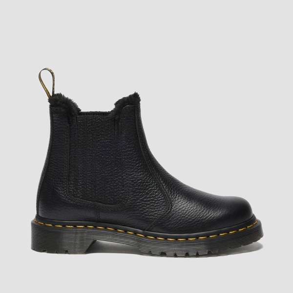 Dr. Martens women's fur-lined Chelsea boots 2976 Leonore II Milled Nappa black 41416001