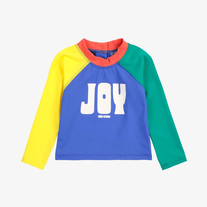 BOBO CHOSES Joy color block swim T-shirt