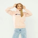 Champion WMNS ORGANIC COTTON BLEND SCRIPT LOGO HOODIE LIGHT PINK