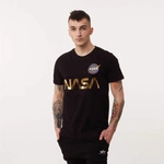 Alpha Industries NASA Reflective T-SHIRT BLACK/GOLD