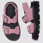 Dr. Martens Platform Sandals Zebzag Suede Women's Powder Pink 42689650