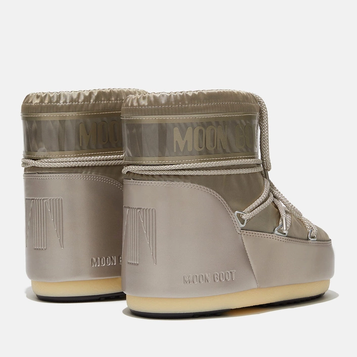 MOON BOOT ICON LOW GLANCE PLATINUM SATIN
