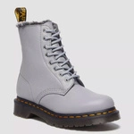 Dr. Martens fur-lined boots 1460 Serena Virginia light grey 31301775