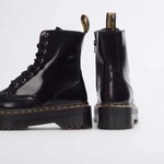 Dr. Martens JADON PLATFORM BOOTS BLACK POLISHED SMOOTH 15265001