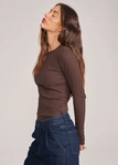 Coalition CLTN FARON Women's long-sleeve T-shirt – chocolate
