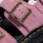 Dr. Martens Platform Sandals Zebzag Suede Women's Powder Pink 42689650