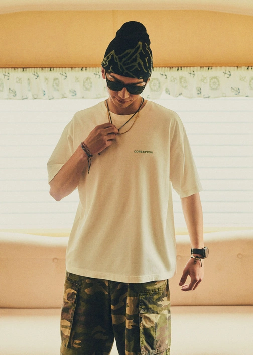 Coalition CLTN T CHECK Men's T-shirt – off white