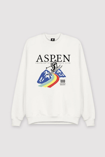 Kaotiko Ivory Aspen Sweatshirt AM030-01-G002