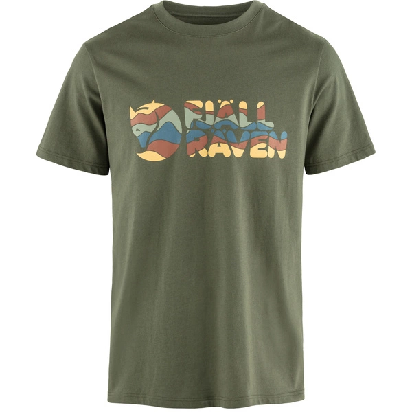 Fjallraven Multicolor Logo T-shirt F12600268-625 Laurel Green