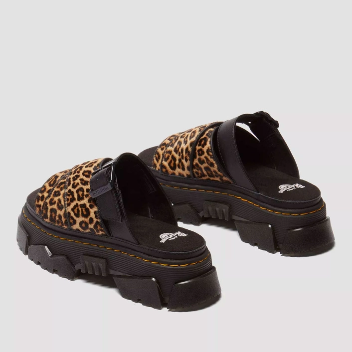 Dr. Martens Platform Slides Mattison Women's Leopard-Print 41110200