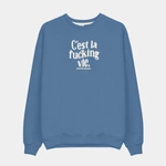 Kaotiko Blue C'est La Vie Denim Sweatshirt